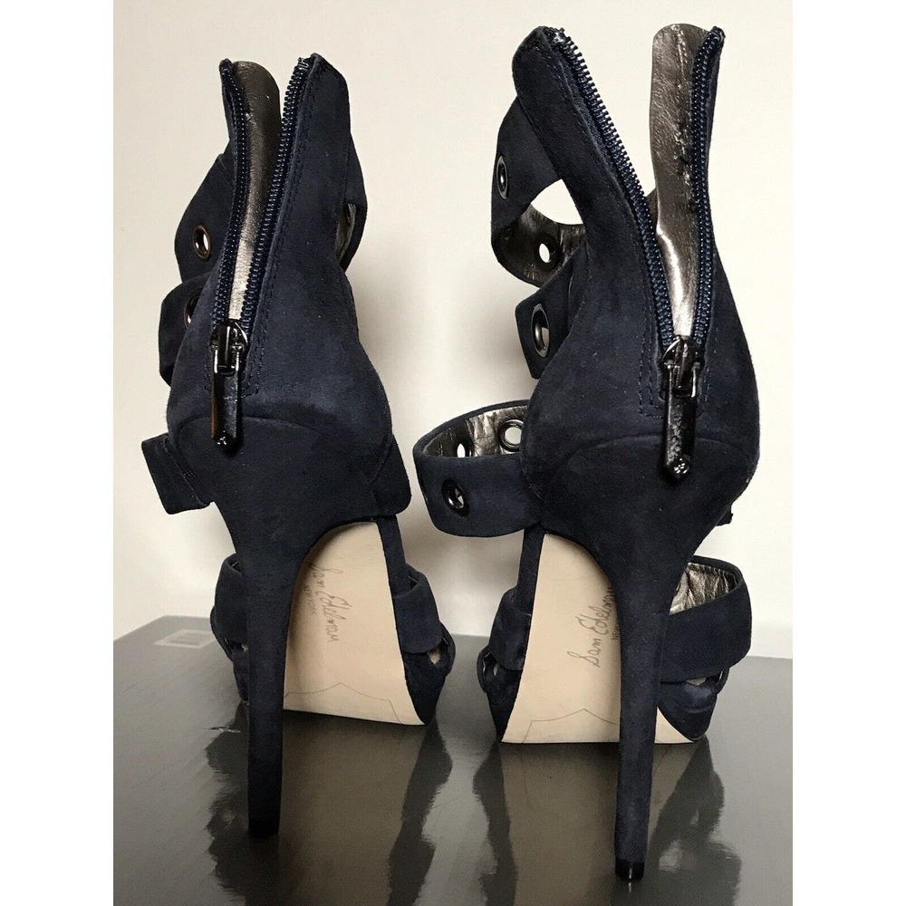 Sam Edelman Stiletto Sandals, Caged Open Toe with Metal Grommets 9.5M - Picture 10 of 11